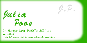 julia poos business card